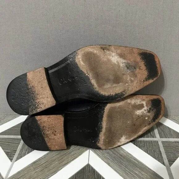 Cole Haan Black Beckett Split Toe Leather 3 Eyelet Oxfords Sz-9M - Picture 8 of 8